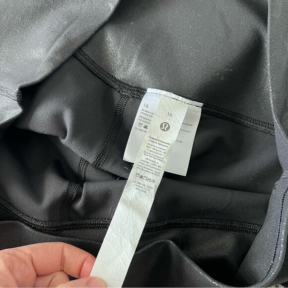 Lululemon Align High-Rise Pant 25" *Shine black womens size 16 - Picture 6 of 7